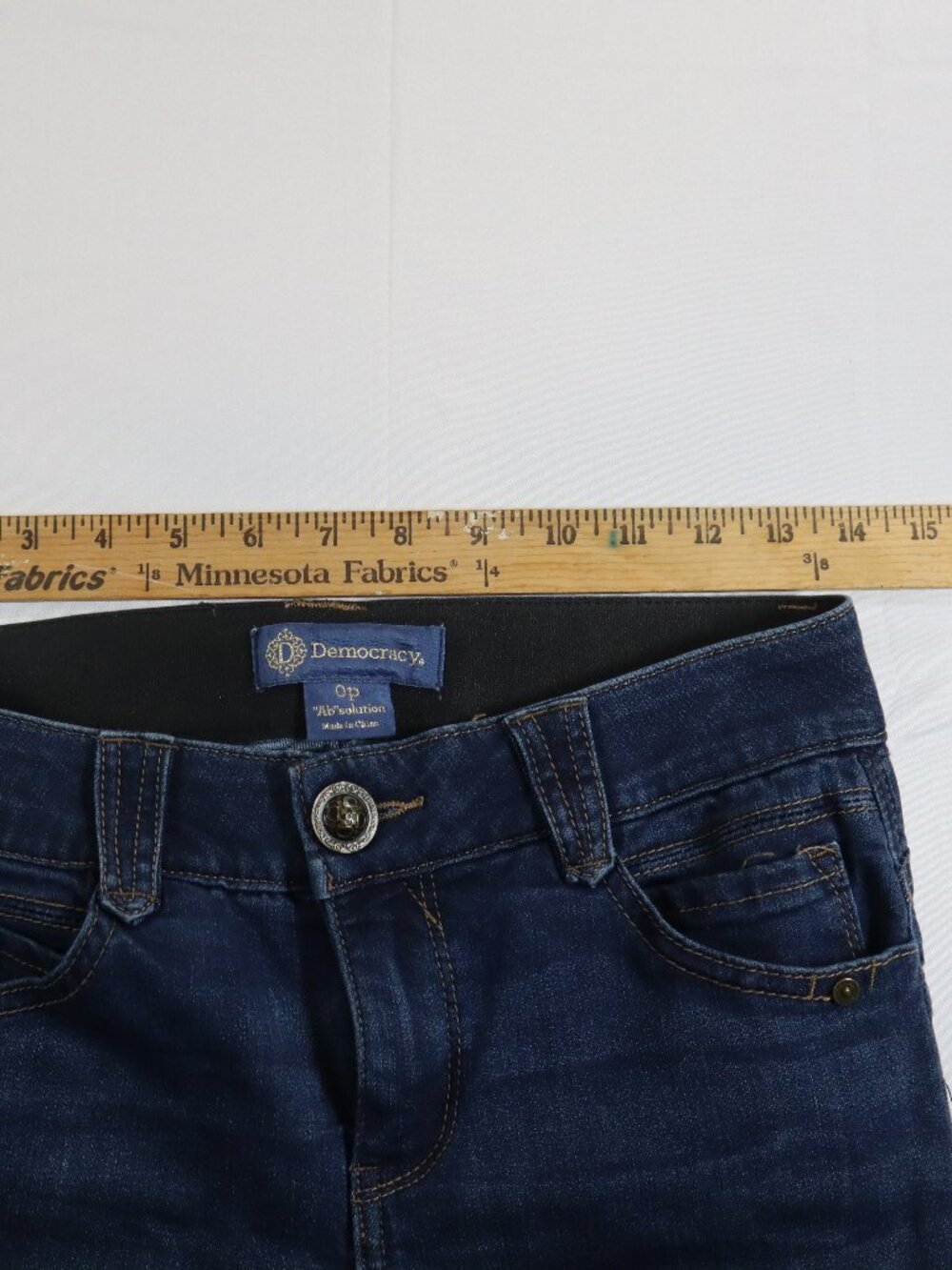 Democracy Jeans Womens 0p Blue Ab Solution Skinny Leg Denim Cotton Stretch - Picture 5 of 7